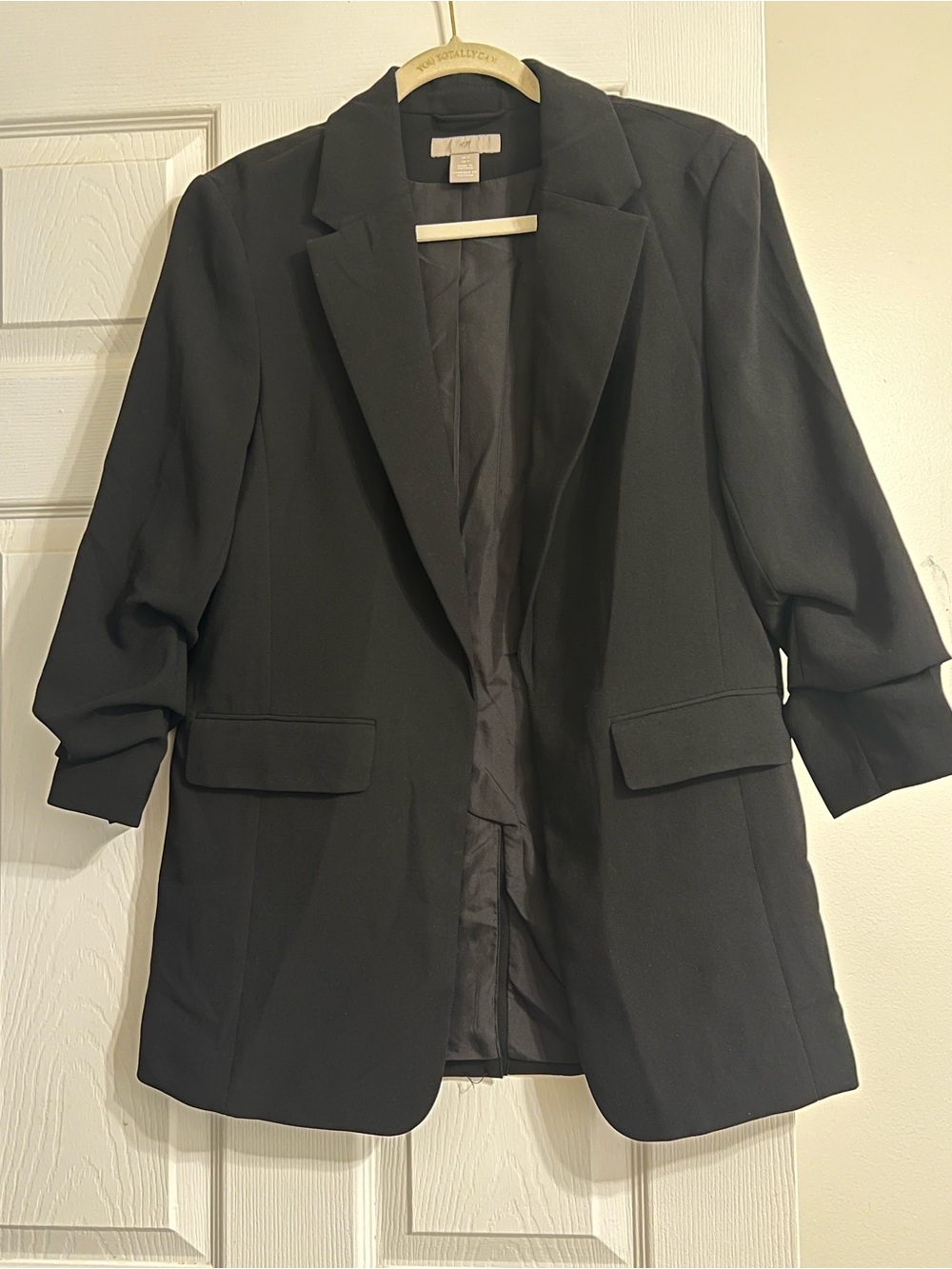 H&M Black Longline Women's Blazer Jacket